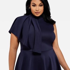 Ruffle Shoulder Peplum Top